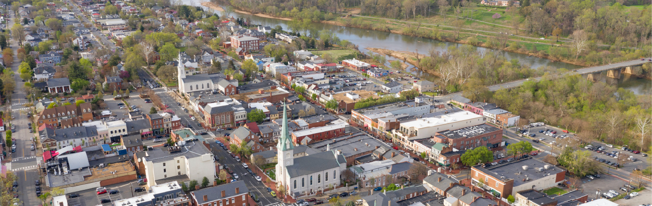 Picture of downtown Fredericksburg Virginia
